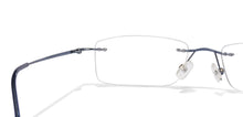 Load image into Gallery viewer, Blue Rectangle Rimless Unisex Eyeglasses by Vincent Chase Online-110321
