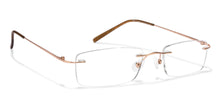 Load image into Gallery viewer, Gold Rectangle Rimless Unisex Eyeglasses by Vincent Chase Online-110325