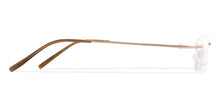 Load image into Gallery viewer, Gold Rectangle Rimless Unisex Eyeglasses by Vincent Chase Online-110325