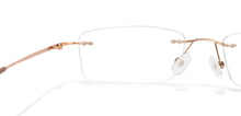 Load image into Gallery viewer, Gold Rectangle Rimless Unisex Eyeglasses by Vincent Chase Online-110325
