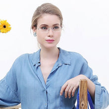 Load image into Gallery viewer, Gold Rectangle Rimless Unisex Eyeglasses by Vincent Chase Online-110319
