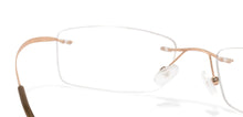 Load image into Gallery viewer, Gold Rectangle Rimless Unisex Eyeglasses by Vincent Chase Online-110319