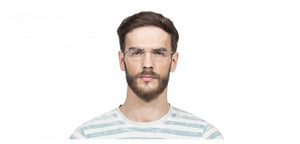 Gold Rectangle Rimless Unisex Eyeglasses by Vincent Chase Online-110319