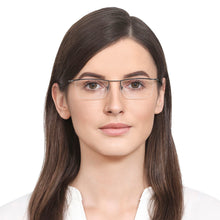 Load image into Gallery viewer, Grey Rectangle Half Rim Unisex Eyeglasses by Lenskart Air Online-87539