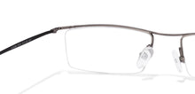 Load image into Gallery viewer, Grey Rectangle Half Rim Unisex Eyeglasses by Lenskart Air Online-87539