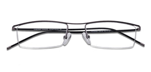 Grey Rectangle Half Rim Unisex Eyeglasses by Lenskart Air Online-87539