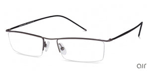 Grey Rectangle Half Rim Unisex Eyeglasses by Lenskart Air Online-87539