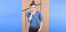Load image into Gallery viewer, Blue Rectangle Half Rim Unisex Eyeglasses by Lenskart Air Online-87540
