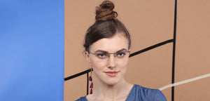 Blue Rectangle Half Rim Unisex Eyeglasses by Lenskart Air Online-87540