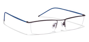 Blue Rectangle Half Rim Unisex Eyeglasses by Lenskart Air Online-87540
