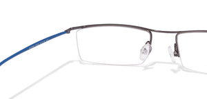 Blue Rectangle Half Rim Unisex Eyeglasses by Lenskart Air Online-87540