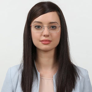Gold Rectangle Half Rim Unisex Eyeglasses by Lenskart Air Online-120112