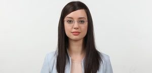 Gold Rectangle Half Rim Unisex Eyeglasses by Lenskart Air Online-120112