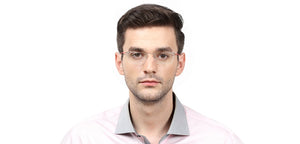 Gold Rectangle Half Rim Unisex Eyeglasses by Lenskart Air Online-120112