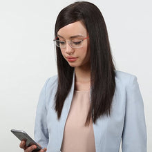 Load image into Gallery viewer, Gold Rectangle Half Rim Unisex Eyeglasses by Lenskart Air Online-120112