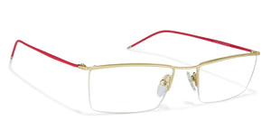 Gold Rectangle Half Rim Unisex Eyeglasses by Lenskart Air Online-120112