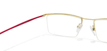 Load image into Gallery viewer, Gold Rectangle Half Rim Unisex Eyeglasses by Lenskart Air Online-120112