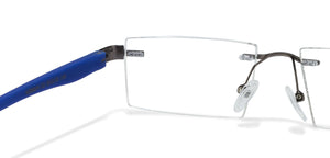 Grey Rectangle Rimless Unisex Eyeglasses by Lenskart Air Online-122930