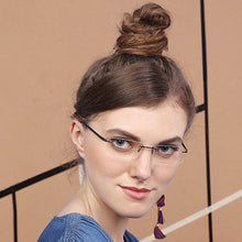 Load image into Gallery viewer, Black Rectangle Rimless Unisex Eyeglasses by Lenskart Air Online-96833