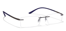 Load image into Gallery viewer, Black Rectangle Rimless Unisex Eyeglasses by Lenskart Air Online-96833