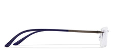 Load image into Gallery viewer, Black Rectangle Rimless Unisex Eyeglasses by Lenskart Air Online-96833
