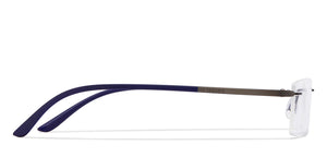 Black Rectangle Rimless Unisex Eyeglasses by Lenskart Air Online-96833