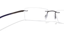 Load image into Gallery viewer, Black Rectangle Rimless Unisex Eyeglasses by Lenskart Air Online-96833