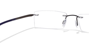 Black Rectangle Rimless Unisex Eyeglasses by Lenskart Air Online-96833