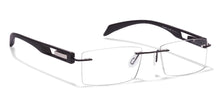 Load image into Gallery viewer, Black Rectangle Rimless Unisex Eyeglasses by Lenskart Air Online-96847