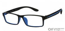 Load image into Gallery viewer, Black Rectangle Full Rim Unisex Eyeglasses by Lenskart Air Online-117297