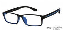 Load image into Gallery viewer, Black Rectangle Full Rim Unisex Eyeglasses by Lenskart Air Online-117297