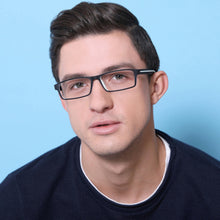 Load image into Gallery viewer, Black Rectangle Full Rim Unisex Eyeglasses by Lenskart Air Online-129462