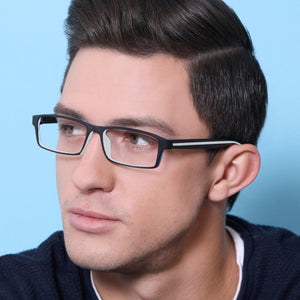 Black Rectangle Full Rim Unisex Eyeglasses by Lenskart Air Online-129462