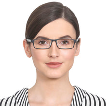 Load image into Gallery viewer, Black Rectangle Full Rim Unisex Eyeglasses by Lenskart Air Online-129462