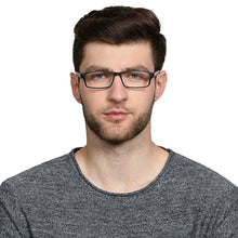 Load image into Gallery viewer, Black Rectangle Full Rim Unisex Eyeglasses by Lenskart Air Online-129462