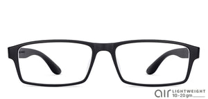 Black Rectangle Full Rim Unisex Eyeglasses by Lenskart Air Online-129462