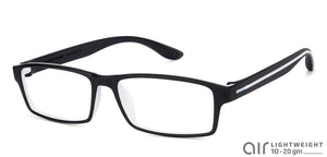 Black Rectangle Full Rim Unisex Eyeglasses by Lenskart Air Online-129462