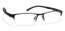 Load image into Gallery viewer, Black Rectangle Half Rim Unisex Eyeglasses by Lenskart Air Online-97633