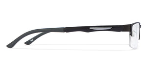 Black Rectangle Half Rim Unisex Eyeglasses by Lenskart Air Online-97633