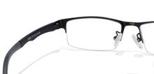 Load image into Gallery viewer, Black Rectangle Half Rim Unisex Eyeglasses by Lenskart Air Online-97633