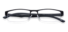 Load image into Gallery viewer, Black Rectangle Half Rim Unisex Eyeglasses by Lenskart Air Online-97633
