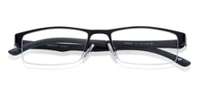 Load image into Gallery viewer, Black Rectangle Half Rim Unisex Eyeglasses by Lenskart Air Online-97633