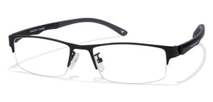 Black Rectangle Half Rim Unisex Eyeglasses by Lenskart Air Online-97633