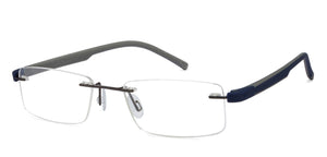 Grey Rectangle Rimless Unisex Eyeglasses by Lenskart Air Online-108855
