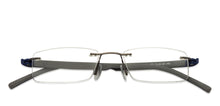 Load image into Gallery viewer, Grey Rectangle Rimless Unisex Eyeglasses by Lenskart Air Online-108855