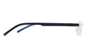 Silver Rectangle Rimless Unisex Eyeglasses by Lenskart Air Online-108854