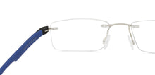 Load image into Gallery viewer, Silver Rectangle Rimless Unisex Eyeglasses by Lenskart Air Online-108854
