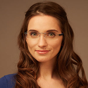 Silver Rectangle Rimless Unisex Eyeglasses by Lenskart Air Online-108854