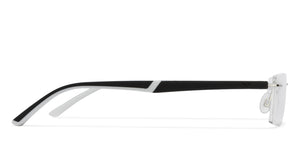 Silver Rectangle Rimless Unisex Eyeglasses by Lenskart Air Online-108859