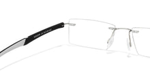 Load image into Gallery viewer, Silver Rectangle Rimless Unisex Eyeglasses by Lenskart Air Online-108859